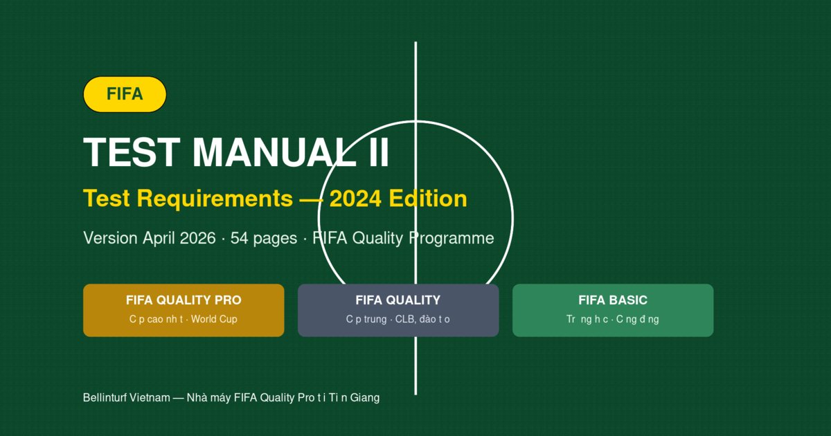 FIFA Test Manual II 2024 - Bộ tiêu chuẩn cỏ nhân tạo mới nhất từ FIFA