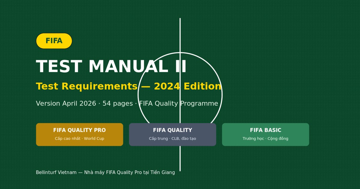 FIFA Test Manual II 2024 — Bộ tiêu chuẩn mới cho cỏ nhân tạo sân bóng chuyên nghiệp (Cập nhật 4/2026)