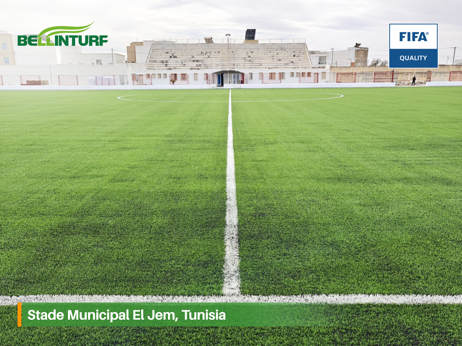 Stade Municipal El Jem (Tunisia) đạt FIFA Quality với Bellin Dream F660140